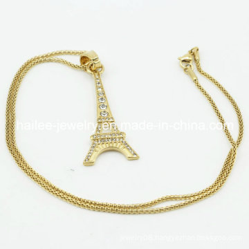 2015 Newest Fashion Custom Eiffel Pendant Necklace Jewelry